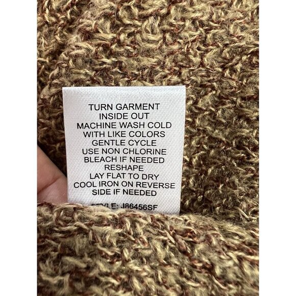 Love Ellie Womens Double Pocket Cardigan~Size XL~Tan Rust Woven Sweater ~ L5 12 - Picture 10 of 10
